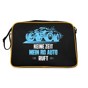 Keine Zeit Mein RC Auto ruft Modellbau RC Car - Retro Tasche - Schwarz/Gold - Hinten