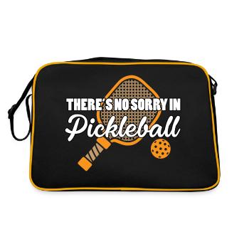 Outdoor Gartenspiel Lustiges Pickleball Design mit - Retro Tasche - Schwarz/Gold - Hinten