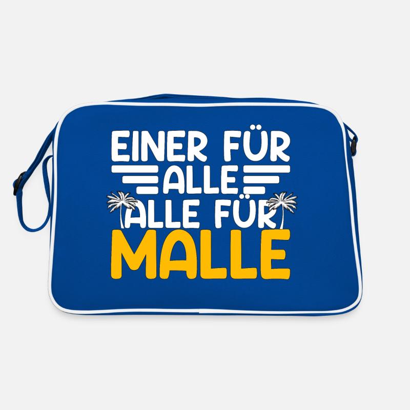 Malle Spruch Mallorca Party Geschenkidee Retro Tasche