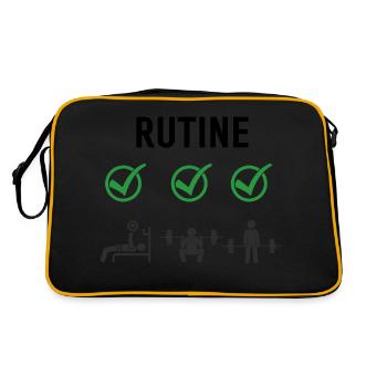 Gym Deadlifts Workout love - ma déroute de fitness de passe-temps - Sac Retro - noir/or - Dos