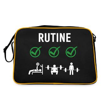 Gym Deadlifts Workout love - ma déroute de fitness de passe-temps - Sac Retro - noir/or - Dos