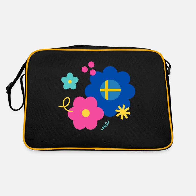 Blommor Retro Tasche