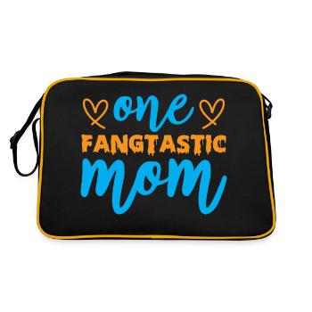 One fangtastic mom - halloween humor - Retro Bag - black/gold - Back