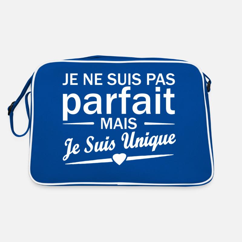 pas parfait mais unique / je suis unique Sac Retro