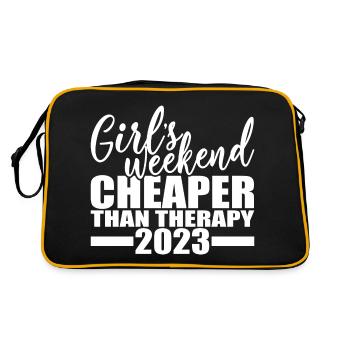 Week-end des filles moins cher que la thérapie 2023 - Sac Retro - noir/or - Dos