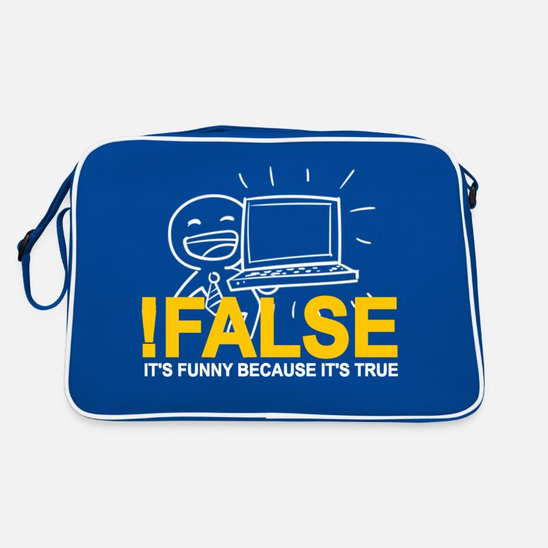 !FALSE It's Funny Because It's True Programmer Retro Tasche