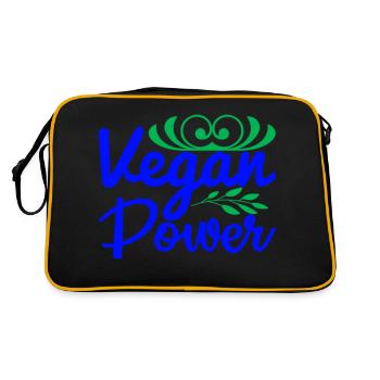 Vegan Power - Retro Bag - black/gold - Back