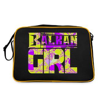 balkan croatia bosnia serbia juge exyu boy girl - Retro Bag - black/gold - Back