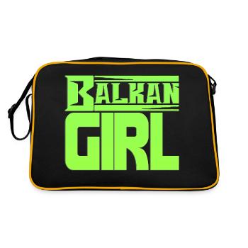 balkan croatia bosnia serbia juge exyu boy girl - Retro Bag - black/gold - Back