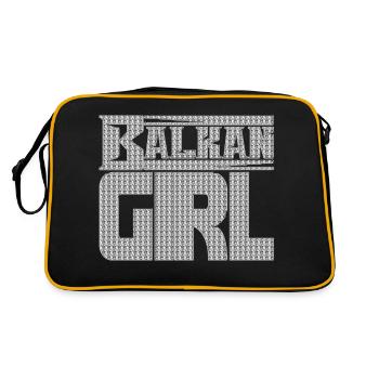 balkan croatia bosnia serbia juge exyu boy girl - Retro Bag - black/gold - Back