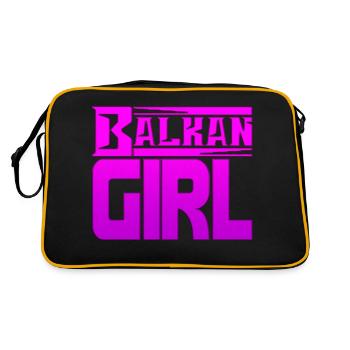 balkan croatia bosnia serbia juge exyu boy girl - Retro Bag - black/gold - Back