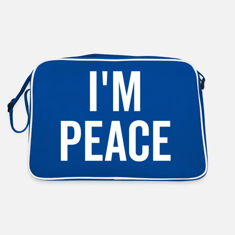 Ich bin Frieden Retro Tasche