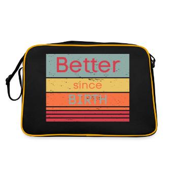 Just better - Retro Tasche - Schwarz/Gold - Hinten