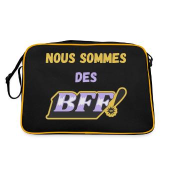 Nous sommes des BFF ! - Sac Retro - noir/or - Dos