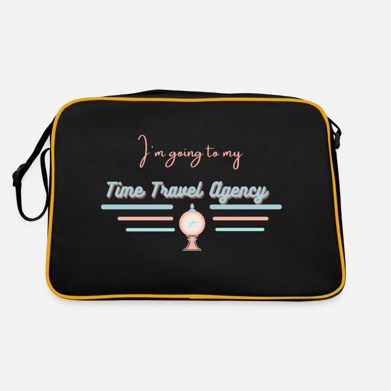 Zeitreise - Retro Tasche - Schwarz/Gold
