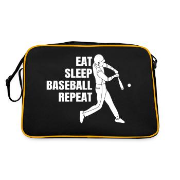 Baseball Baseball Lovers Cadeau Jeu de baseball - Sac Retro - noir/or - Dos