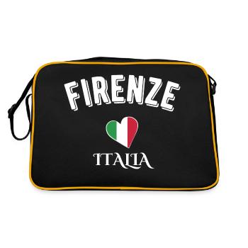 Florenz Italien - Retro Tasche - Schwarz/Gold - Hinten