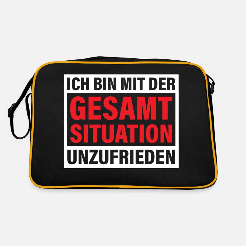 Ich bin mit der Gesamtsituation unzufrieden Retro Tasche
