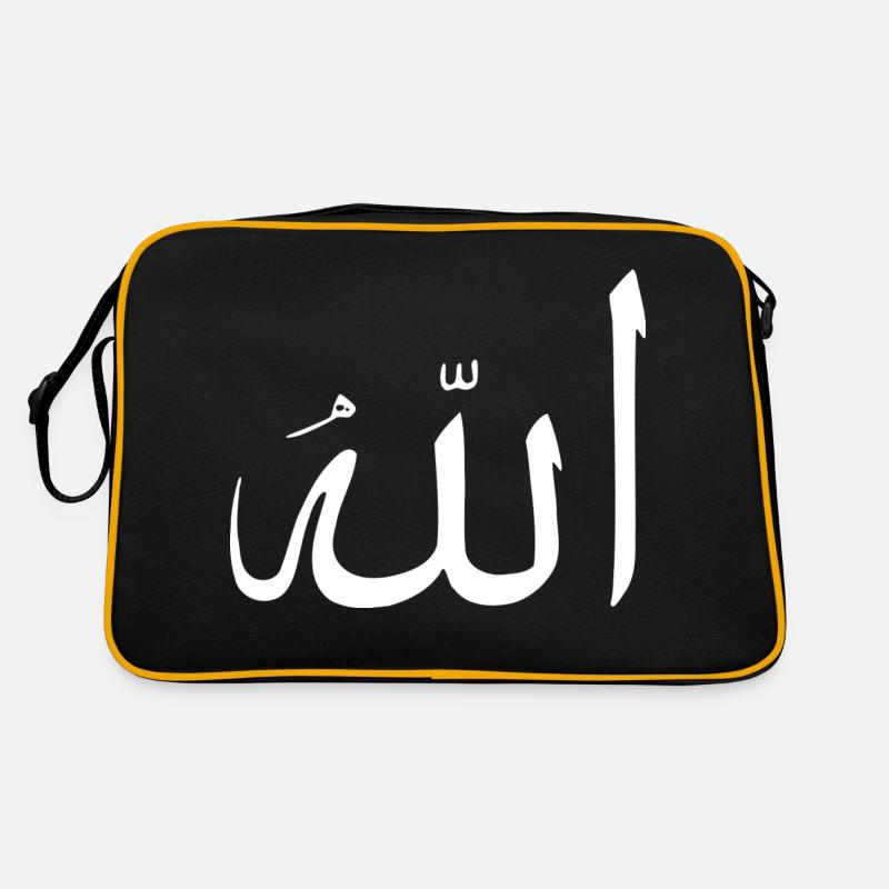 Allah/Gott - Retro Tasche - Schwarz/Gold