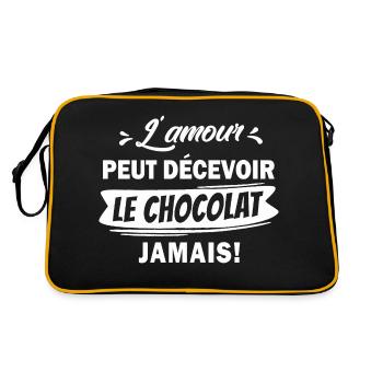 cadeau humour chocolat - Sac Retro - noir/or - Dos