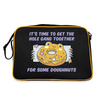 Il est temps de réunir le gang HOLE pour les beignets - Sac Retro - noir/or - Dos