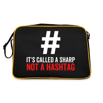 It's Called a Sharp Not a Hashtag - Retro Bag - black/gold - Back