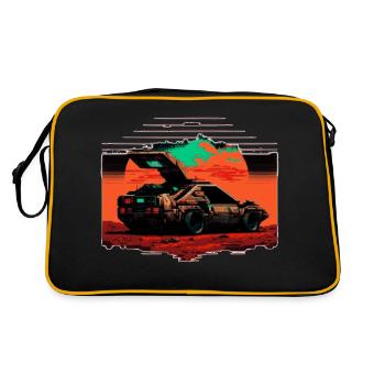 Des couleurs vives et une voiture de sport classique rétro - Sac Retro - noir/or - Dos