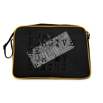 Seigneur pardonne-moi pour mes synthés - Sac Retro - noir/or - Dos