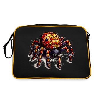 Araignée de dessin animé colorée et amusante pour les enfants - Sac Retro - noir/or - Dos