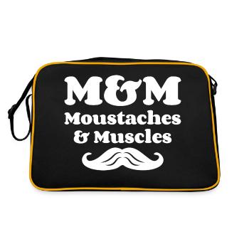 M&M (Moustaches & Muscles) - Sac Retro - noir/or - Dos