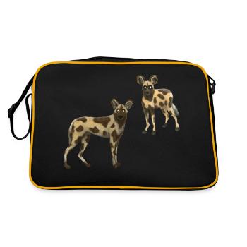 Wild dogs - Retro Bag - black/gold - Back