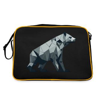 Abstract Bear - Retro Bag - black/gold - Back