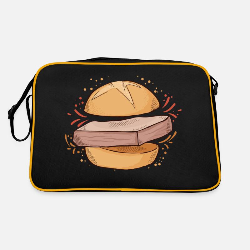 Leberkäse Fleischkäse Brötchen Fan Retro Tasche