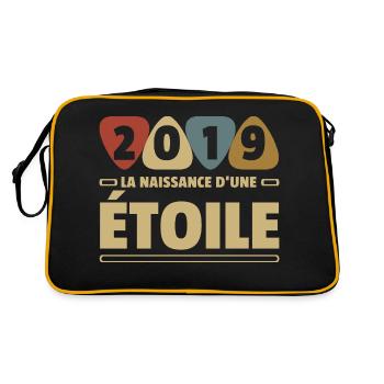 2019 date de naissance / anniversaire année 2019 - Sac Retro - noir/or - Dos