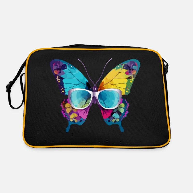Harry, der bebrillte Schmetterling Retro Tasche