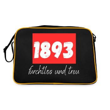 1893 furchtlos und treu - Retro Tasche - Schwarz/Gold - Hinten