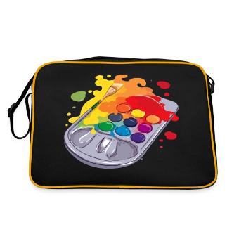 Farbpalette Nr. 2 - Retro Tasche - Schwarz/Gold - Hinten