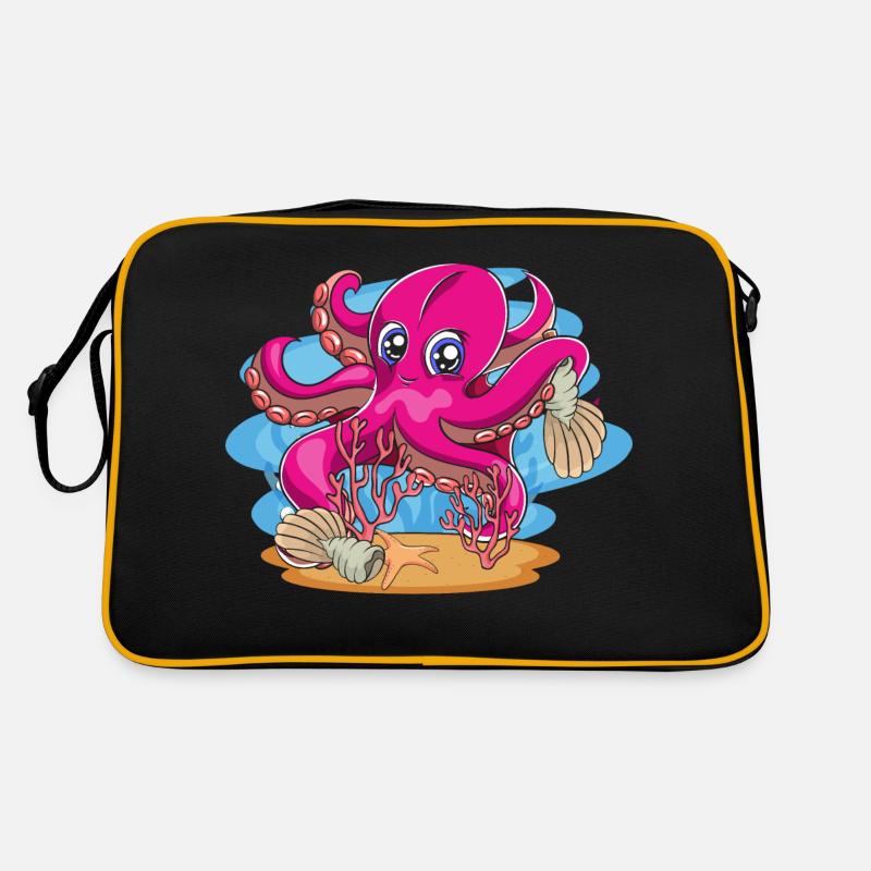 Cute Octopus Ocean Animal Gift Idea Octopus Retro Bag