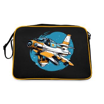 Furious volcano plane - Retro Bag - black/gold - Back