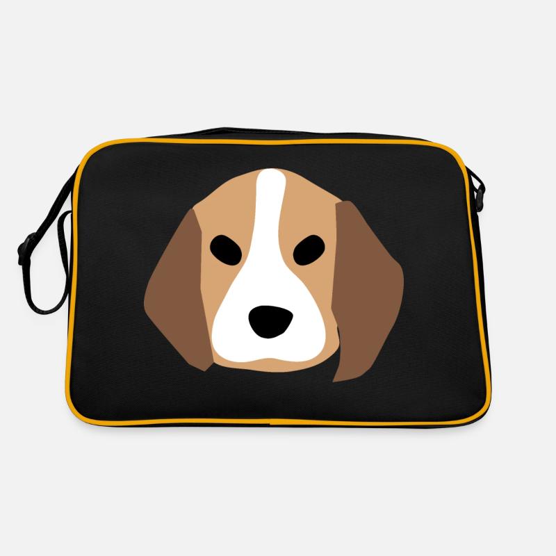 Beagle Welpengesicht 1 Retro Tasche
