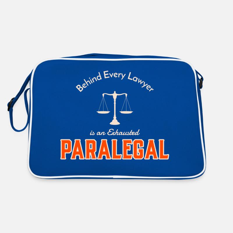 Hinter jedem Anwalt steht ein erschöpfter Rechtsanwaltsfachangestellter Retro Tasche