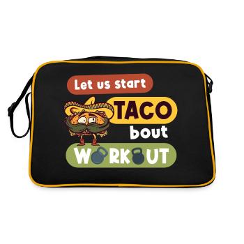 Calisthenics Street Workout Park Fitness Training - Retro Tasche - Schwarz/Gold - Hinten