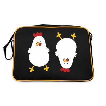 Poulets fous - Sac Retro - noir/or - Dos
