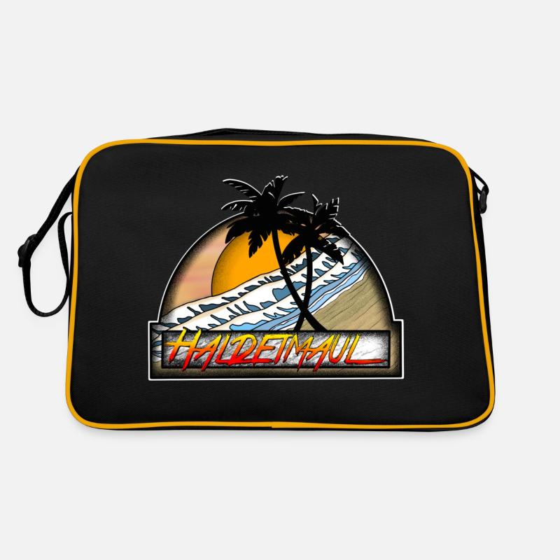 Haldeimaul - Retro Tasche - Schwarz/Gold