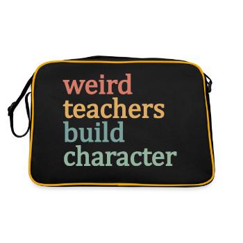 Weird Teachers Build Character Retro Teacher - Retro Bag - black/gold - Back