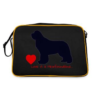 Love is a Newfoundland 017 - Retro Bag - black/gold - Back