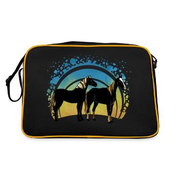 Chevaux - Sac Retro - noir/or - Dos