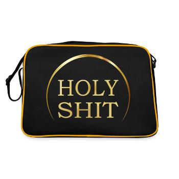 Holy Shit - Vers.1 - Retro Tasche - Schwarz/Gold - Hinten