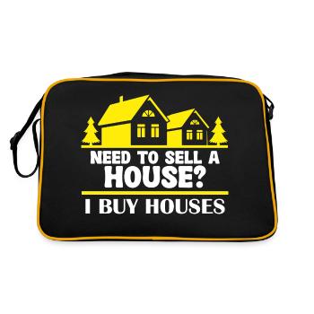 Avez-vous besoin d’une maison à vendre que j’achète - Sac Retro - noir/or - Dos