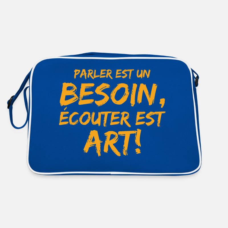 Parler est un besoin, écouter est un art! Sac Retro